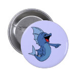 HAPPY LAUGHING BLUE CARTOON FISH GRAPHIC HUMOR LIG buttons