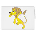 Happy Lion Cartoon Greeting Card