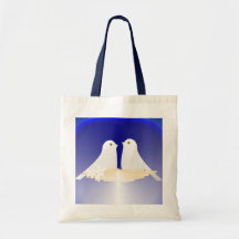 Happy little birds canvas bag