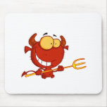 Happy-little-devil-with-pitchfork Mouse Pad