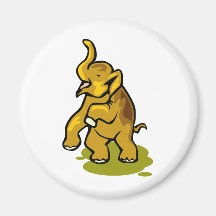 Happy Little Elephant Refrigerator Magnet