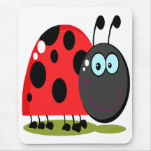 happy little lady bug mouse pad