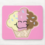 happy little neopolitan cupcake mouse pad