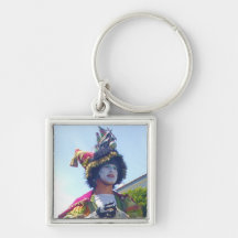 Happy Mardis Gras clown Keychain