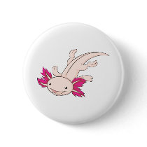 Happy Mexican Axolotl Pinback Button