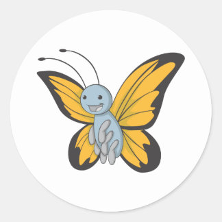 Happy Monarch Butterfly Round Sticker
