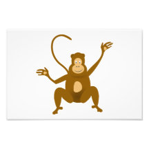 Happy monkey cartoon art photo