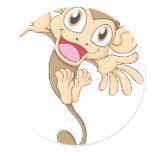 Happy Monkey Cartoon Sticker