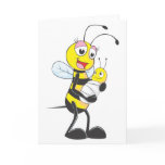 Happy Mother and Baby Bee Greeting Cards