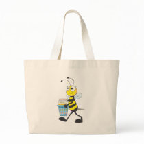 Happy Mother Bee Finished in her Laundry Tote Bags