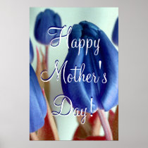 Happy Mother's Day Blue Tulips