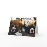 Happy Mother's Day Boxer puppies greeting card