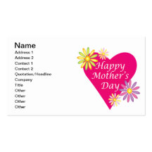 Happy Mothers Day Business Card Template