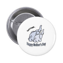 Happy Mothers Day Elephants Buttons