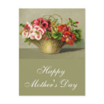 Happy Mother's Day Flower Basket Post Cards