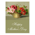 Happy Mother's Day Flower Basket Post Cards