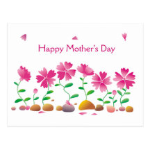 Happy Mother's day Flowers Daisies Pink Post Card