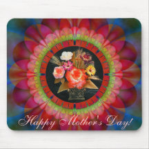 Happy Mother's Day Flowers Mousepad