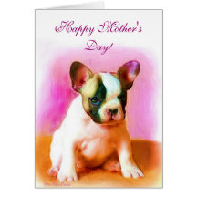 Happy Mother's Day French Bulldog greeting card