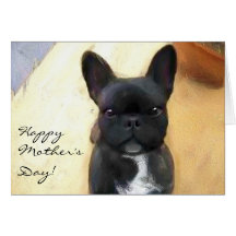 Happy Mother's Day French Bulldog greeting card