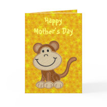 Happy Mothers Day from your Little Monkey Greeting Card