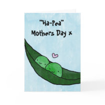 Happy Mothers Day - Hap-Pea Mothers Day Card