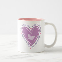 Happy Mothers Day Heart & Butterfly Coffee Mug