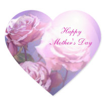 Happy Mother's Day Heart Sticker