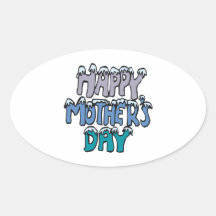 Happy Mothers Day Oval Stickers