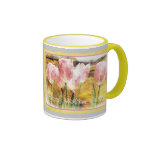 Happy Mother's Day - Painterly Pink Tulips Mugs