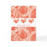 Happy Mother's Day Peach rose greeting card