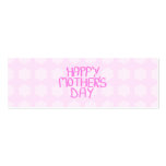 Happy Mothers Day. Pink Flower Pattern business cards