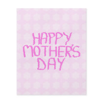 Happy Mothers Day. Pink Flower Pattern Full Color Flyer