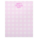 Happy Mothers Day. Pink Flower Pattern letterhead