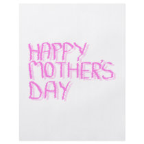 Happy Mothers Day.  Pink Letters. Full Color Flyer