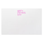 Happy Mothers Day.  Pink Letters. stationery