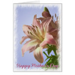 Happy Mother's Day - Pink Painterly Lily Greeting Cards