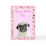 Happy Mother's Day pug greeting card