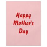 Happy Mothers Day. Red and Pink. Custom flyers