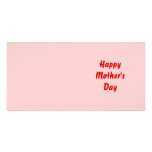 Happy Mothers Day. Red and Pink. Custom photo cards