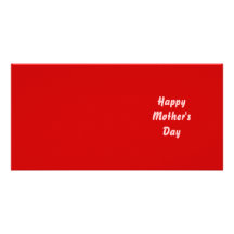 Happy Mothers Day. Red and Pink. Custom Picture Card