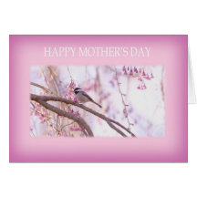 Happy Mother's Day Sparrow and Weeping Willow Card
