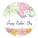 Happy Mothers Day Round Stickers