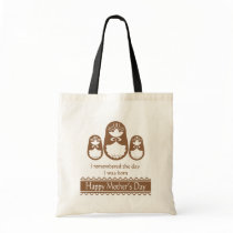 Happy Mother's Day Tote Bag - Mom with 2 kids