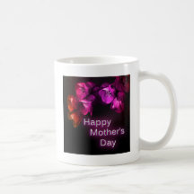Happy Mother's Day with Red flowers Coffee Mug
