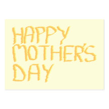 Happy Mothers Day. Yellow. Business Card