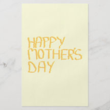 Happy Mothers Day. Yellow. Custom Flyer