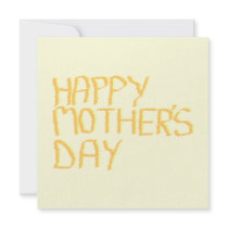 Happy Mothers Day. Yellow.