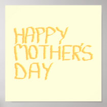 Happy Mothers Day. Yellow.
