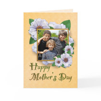 Happy Mother's Day Zinnias Photo Greeting Card